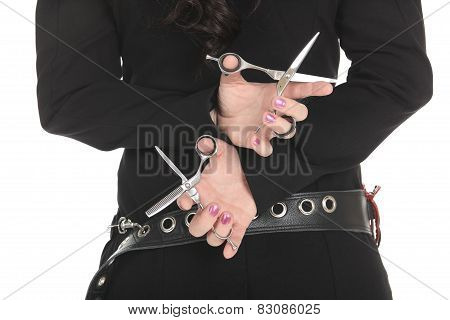 Salon Style - Hairdresser in studio white background