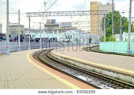 Moscow. Platform Of Rizhsky Railway Station
