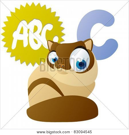 Vector animal abc: C is for Cat