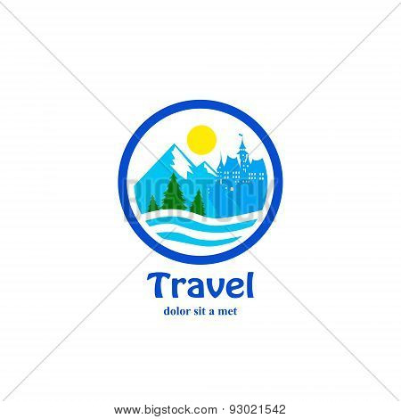 Travel icon for tourist industry