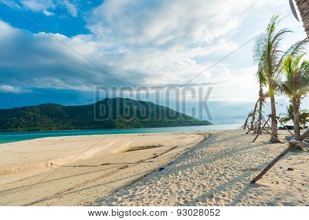 Beach And Tropical Andaman Sea With Blue Sky