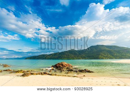 Beach And Tropical Andaman Sea With Blue Sky