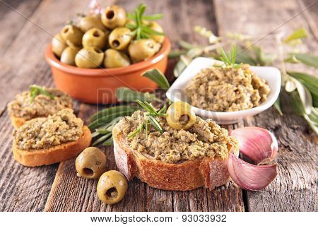 green olive and tapenade