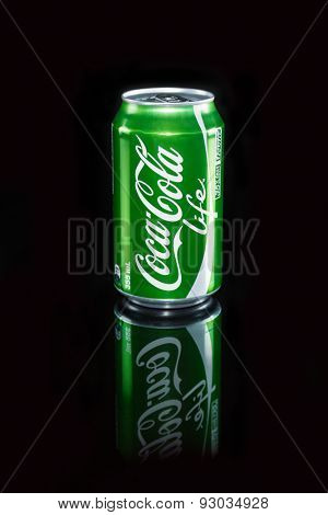 Auckland, New Zealand - May 22nd, 2015: 355 ml can of Coca-Cola Life 