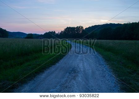Road under Sunset