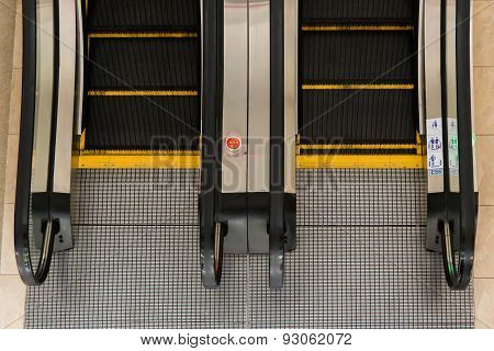Escalators In A Public Building