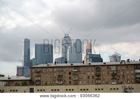 Moscow. Russia - May 23.2015. The Moscow International Business Center. Mibc Is One Of  Largest Cons