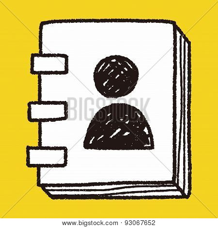 Contact Book Doodle Drawing