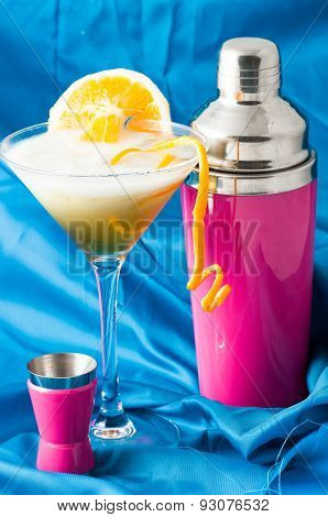 Orange With Pink Cocktail Shaker