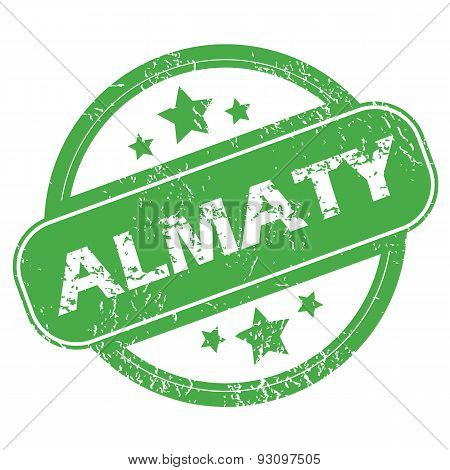 Almaty green stamp