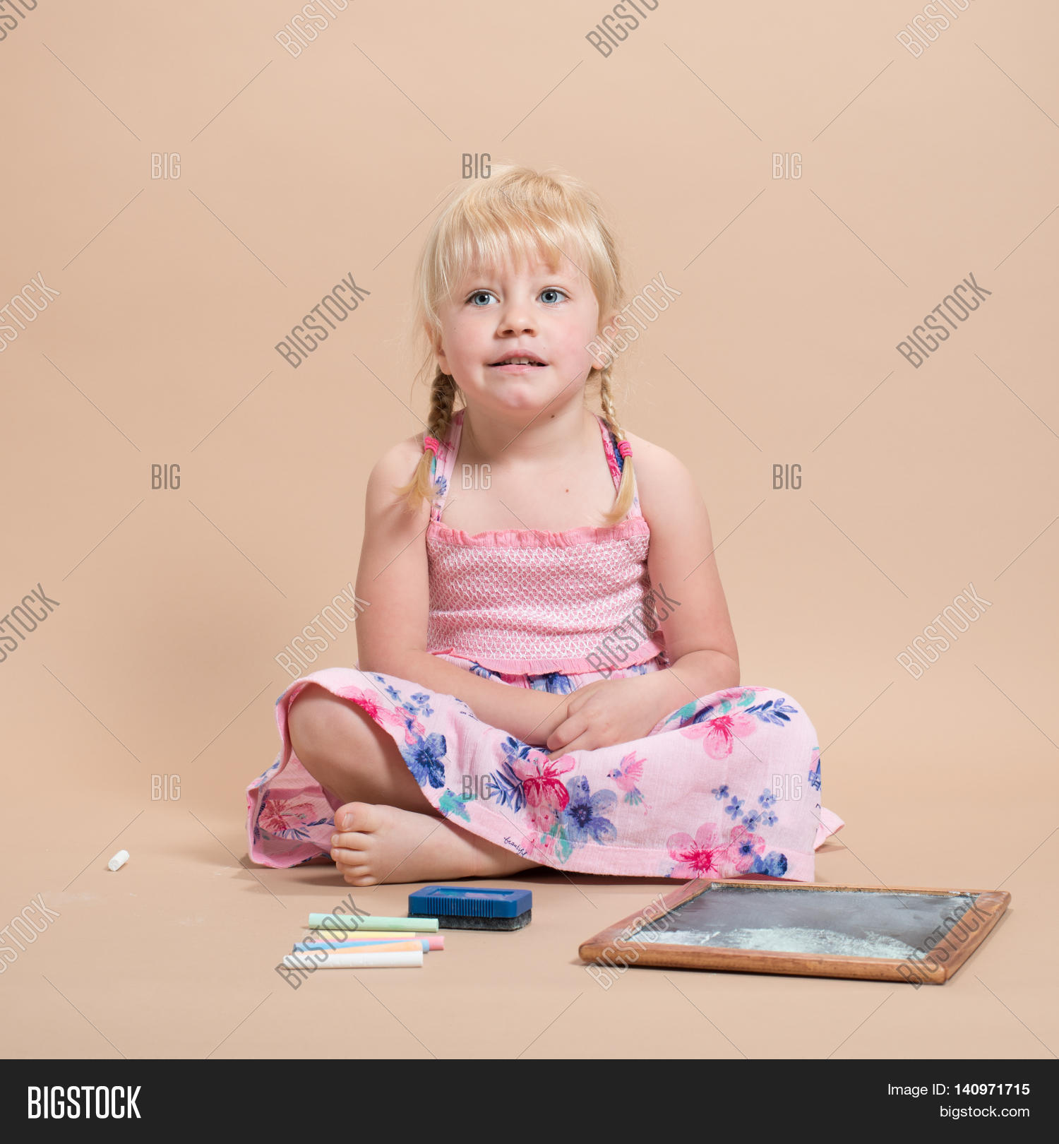 Little Girl Sitting Image & Photo (Free Trial) Bigstock