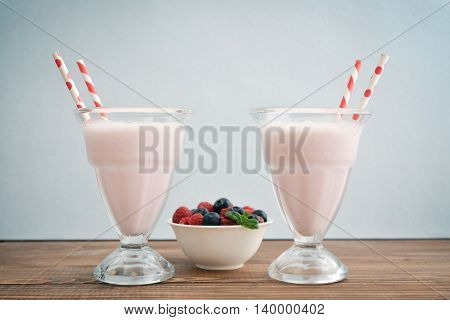 Milkshake On Wodeen Table
