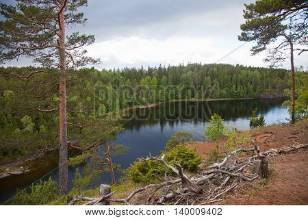 Valaam. Sortavala area. Russian Federation. View from the mountain Eleon.