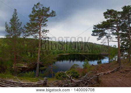 Valaam. Sortavala area. Russian Federation. View from the mountain Eleon.