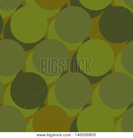 Military War Seamless Pattern. Army Abstract Circle, Round Texture. Protective Ornament For Soldiers