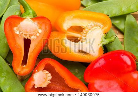 Bell pepper fresh organic red bell peppers