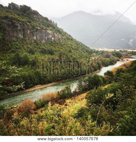 Rio Espolon, Futaleufú, Patagonia Chilena en invierno