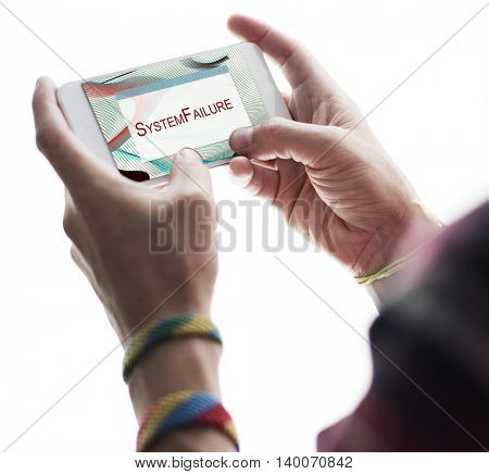 Error Halted System Disconnect Caution Concept 