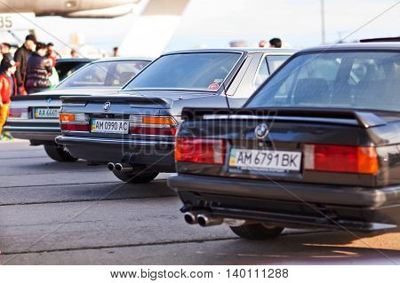 Kiev, Ukraine - 23 April, 2016: BMW M3 M5 M6 on exhibition of old cars - OldCarLand 2016.