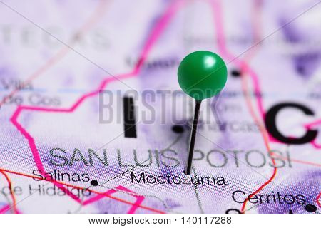 Moctezuma pinned on a map of Mexico