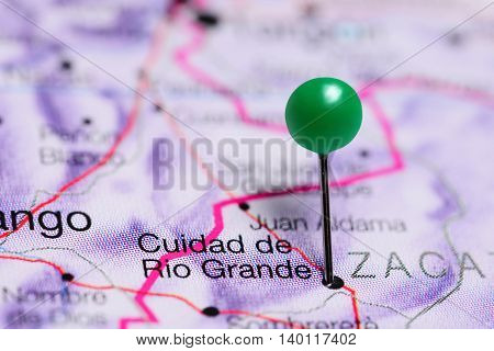 Rio Grande pinned on a map of Mexico