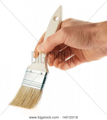 Mano con il nuovo pennello