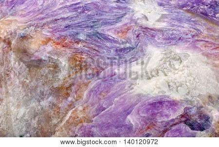 charoite stone texture macro photo