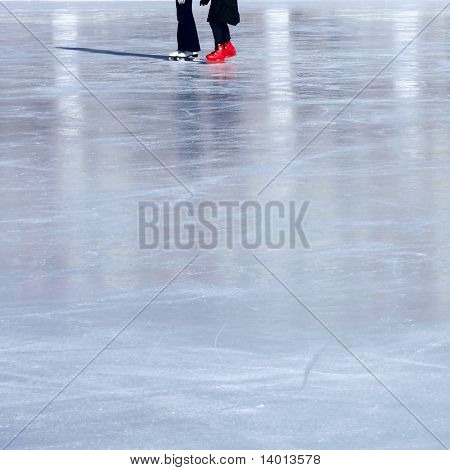 Patineurs sur glace