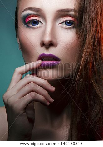 lovely makeup on face nice beautiful girl