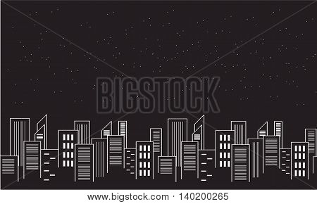 Silhouette of city collection stock vector illustration