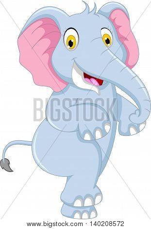 cute elephant cartoon dancing for you design