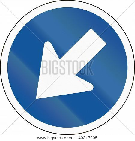 Road Sign Used In The African Country Of Botswana - Keep Left