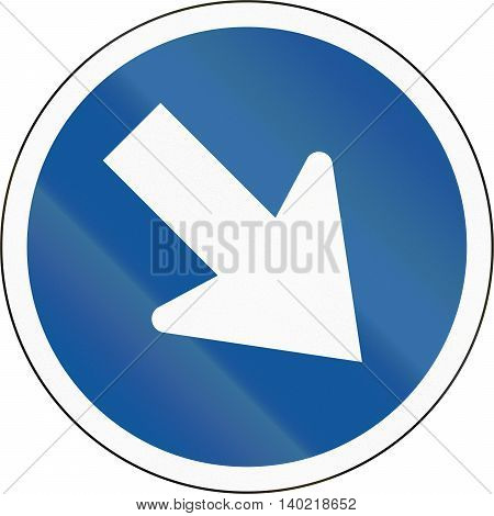 Road Sign Used In The African Country Of Botswana - Keep Right
