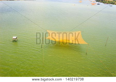 Fishing nets on the Thu Bon River near Hoi An