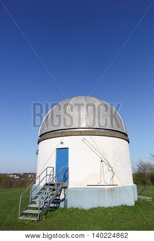 Aalborg, Denmark - May 8, 2016: Urania observatory in Aalborg, Denmark. The Urania Observatory in Aalborg contains the largest publicly accessible refracting telescope in Denmark