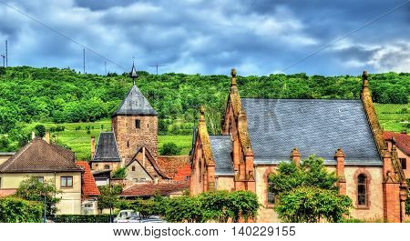 View of Molsheim, a town in the Vosges - Alsace, France