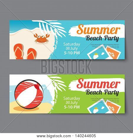 Summer Pool Party Ticket Template