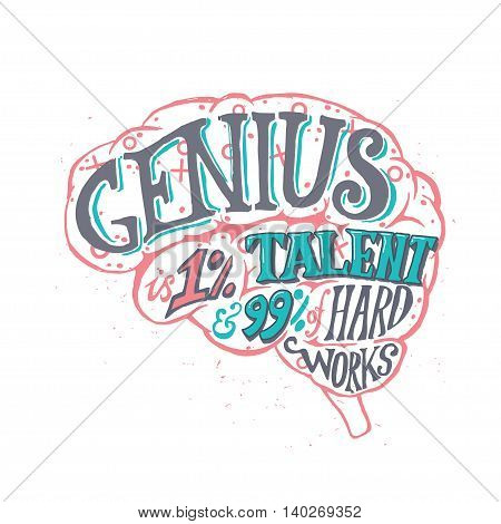 Vector illustration of brain designs. These are lettering representations of creativity, ideas, inspiration, intelligence, thoughts, strategy, memory, innovation education learning Eps10