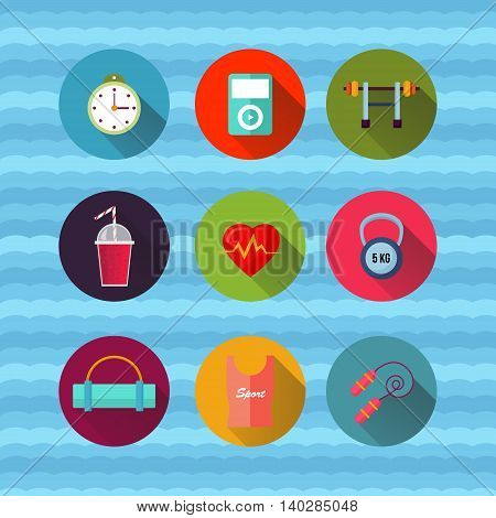 sport life and equipment illustration EPS 10