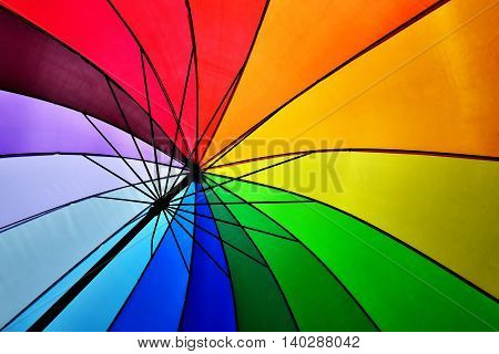 unique design rainbow umbrella protection from rain