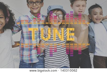 Audio Digital Equalizer Music Tunes Sound Wave Graphic Concept