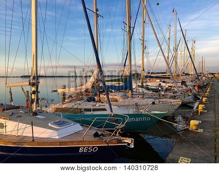 Stettin, Poland, July 13, 2016: At the Baltic Sea in Stettin, Poland