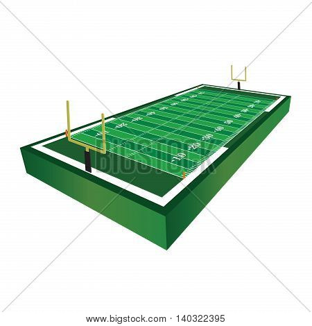 3D American Football Field Illustration