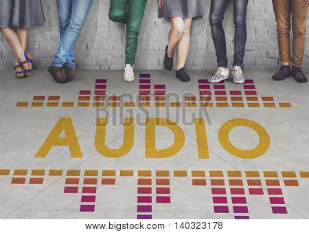 Audio Digital Equalizer Music Tunes Sound Wave Graphic Concept