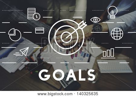 Bull's Eye Goal Mission Icon Graphics Concept