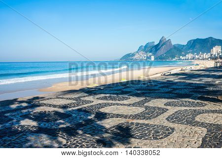 Early Morning On The Ipanema Beach, Rio De Janeiro, Brazil