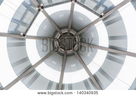 Glass dome Glass roof peppy modern architecture.