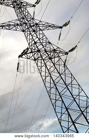 Power line, electric lines, electrical line at sunset, electricty, power grid, high voltage
