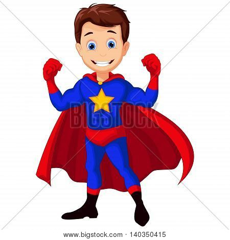 funny superhero cartoon posing for you design