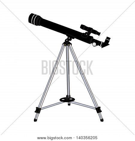 The telescope isolated on white background. Vector illustration.